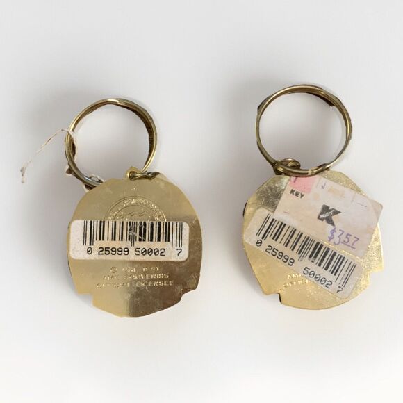 1991 NHL Dallas Stars Jersey Brass Keychain Key Ring - Picture 2 of 2